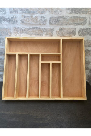 45x35 Cm Ayfiwood Ahşap Kaşıklık Çekmece İçi Yemek Takımı Ve Servis Gereçleri Düzenleyici Organizer - Görsel 4