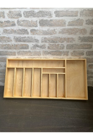 70x35 Cm Ayfiwood Ahşap Kaşıklık Çekmece İçi Yemek Takımı Ve Servis Gereçleri Düzenleyici Organizer - Görsel 5