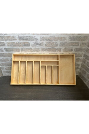 70x35 Cm Ayfiwood Ahşap Kaşıklık Çekmece İçi Yemek Takımı Ve Servis Gereçleri Düzenleyici Organizer - Görsel 4