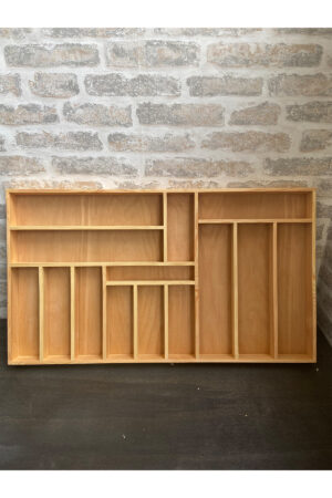 80x45 Cm Ayfiwood Ahşap Kaşıklık Çekmece İçi Yemek Takımı Ve Servis Gereçleri Düzenleyici Organizer - Görsel 5