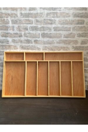 80x45 Cm Ayfiwood Ahşap Kaşıklık Çekmece İçi Kepçe Maşa Ve Servis Gereçleri Düzenleyici Organizer - Görsel 4
