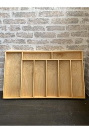 75x45 Cm Ayfiwood Ahşap Kaşıklık Çekmece İçi Kepçe Maşa Ve Servis Gereçleri Düzenleyici Organizer - Görsel 4