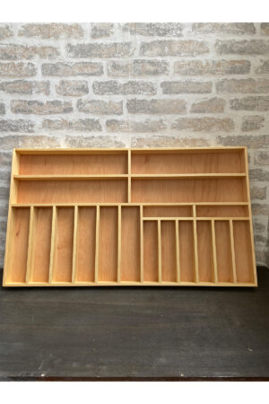 80x45 Cm Ayfiwood Ahşap Kaşıklık Çekmece İçi Yemek Takımı Ve Servis Gereçleri Düzenleyici Organizer - Görsel 5