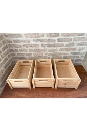 3 Adet Patates Soğanlık  Sandığı - Çok Amaçlı Sebze Saklama Sandığı - Sebze Organizer - Görsel 4