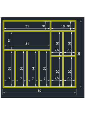 Ayfiwood 50x46 cm Ahşap Kaşıklık Ve 50X40,5 CM Kepçelik