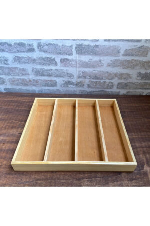 45x35 Cm Ahşap Kaşıklık Çekmece İçi Yemek Takımı Ve Servis Gereçleri Düzenleyici Organizer - Görsel 2
