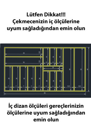 85x46 cm Ahşap Kaşıklık Çekmece İçi Organizer Doğal Ahşap Mutfak Düzenleyici - Görsel 4
