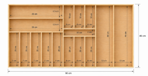 85x46 cm Ahşap Kaşıklık Çekmece İçi Organizer Doğal Ahşap Mutfak Düzenleyici - Görsel 6