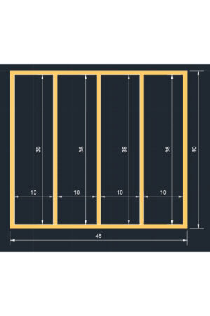 45x40 Cm Ahşap Kaşıklık Çekmece İçi Kepçe Maşa Ve Servis Gereçleri Düzenleyici Organizer - Görsel 4