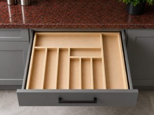 Ayfiwood 54x39 Cm Kaşıklık Çekmece İçi Düzenleyici | Doğal Ahşap Mutfak Organizer | Çatal Bıçak ve Servis Gereçleri - Görsel 4