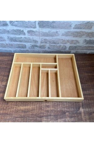 40x35 Cm Ahşap Kaşıklık Çekmece İçi Kepçe Maşa Ve Servis Gereçleri Düzenleyici Organizer - Görsel 3