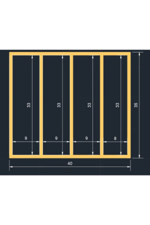 45x35 Cm Ahşap Kaşıklık Çekmece İçi Yemek Takımı Ve Servis Gereçleri Düzenleyici Organizer - Görsel 3