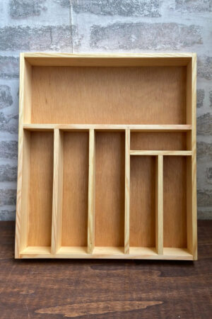 35x40 Cm Ahşap Kaşıklık Çekmece İçi Yemek Takımı Ve Servis Gereçleri Düzenleyici Organizer - Görsel 4