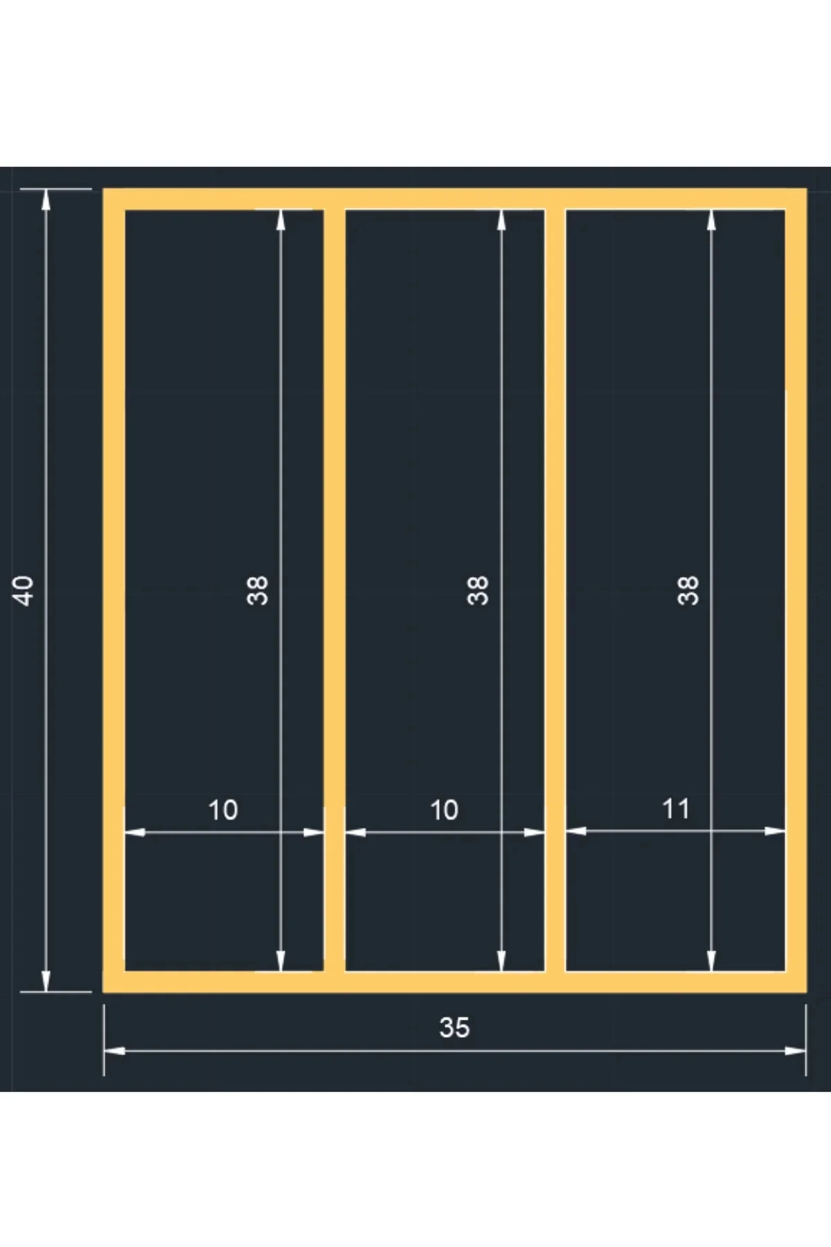 35×40 Cm Çok Bölmeli Ahşap Kaşıklık ve Kepçelik Seti – Çekmece Düzenleyici- Ahşap Organizer Çekmece İçi Kullanım ve Düzen Görünümü