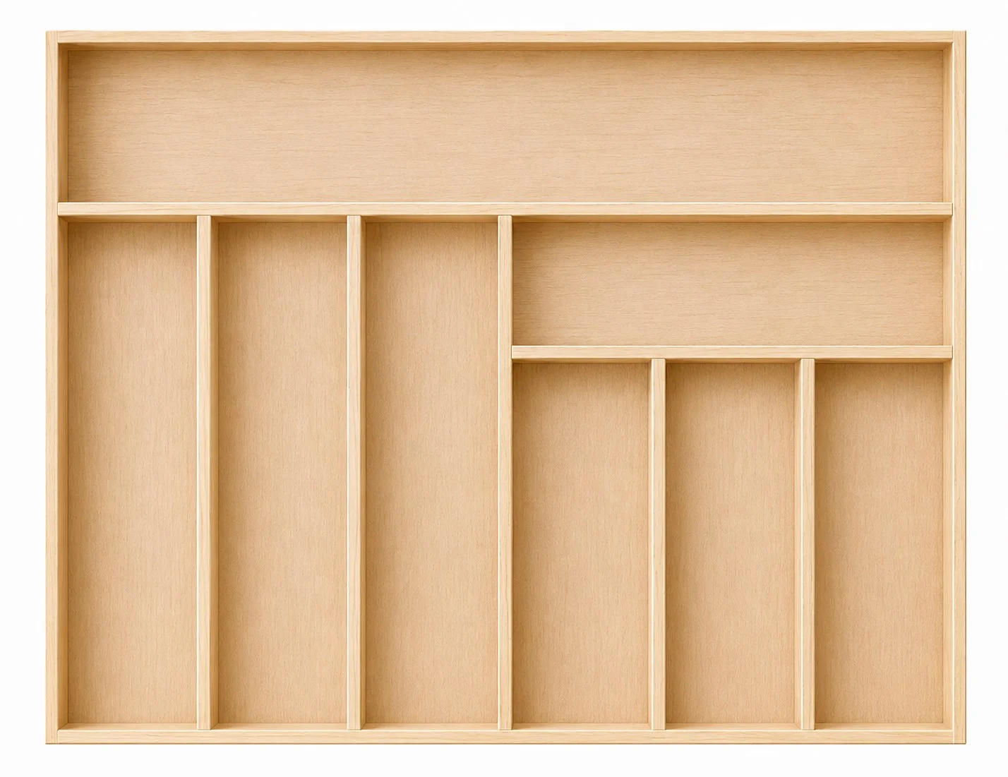 47×35 Cm Kaşıklık Çekmece İçi Düzenleyici Bölmeleri ve Ahşap İşçilik Detayı