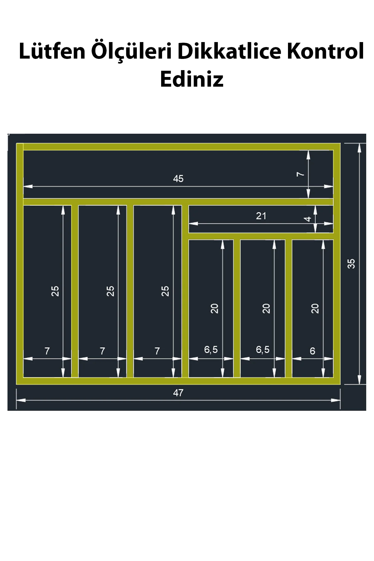 Doğal Masif Ahşap Doku ve Malzeme Kalitesi - 47×35 Cm Kaşıklık Çekmece İçi Düzenleyici
