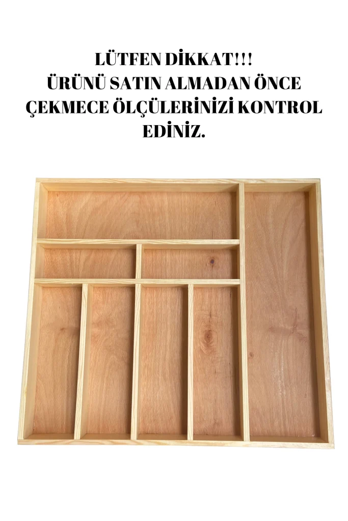 50X 45 Cm Ayfiwood Ahşap Kaşıklık Çekmece İçi Yemek Takımı Ve Servis Gereçleri Düzenleyici Organizer