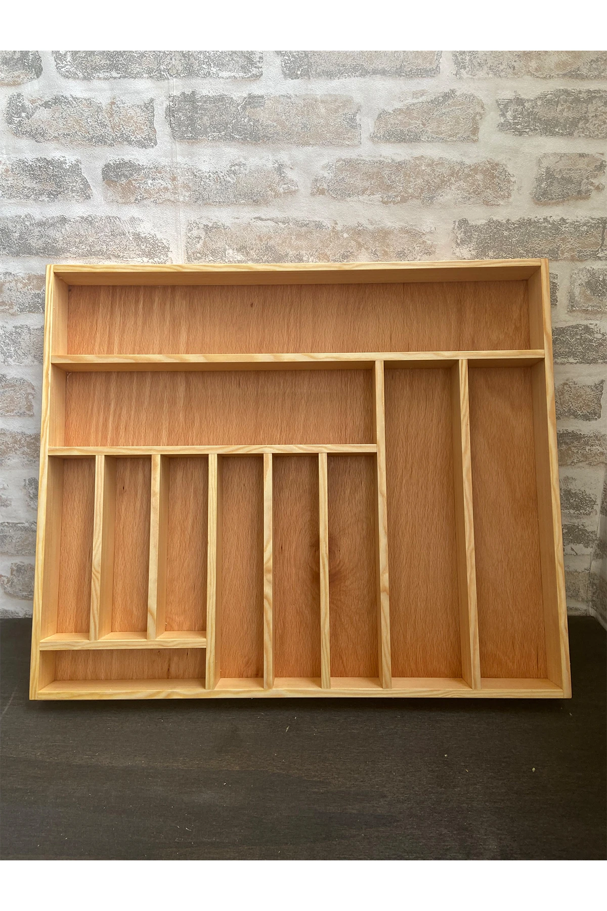 55×45 Cm Ayfiwood Ahşap Kaşıklık Çekmece İçi Yemek Takımı Ve Servis Gereçleri Düzenleyici Organizer Mutfak Çekmecesi Düzenleyici Farklı Açıdan Görünüm