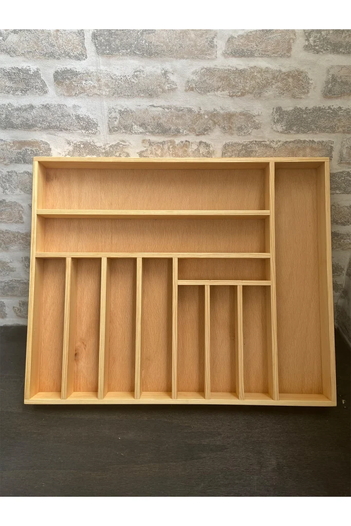 55×45 Cm Ayfiwood Ahşap Kaşıklık Çekmece İçi Yemek Takımı Ve Servis Gereçleri Düzenleyici Organizer