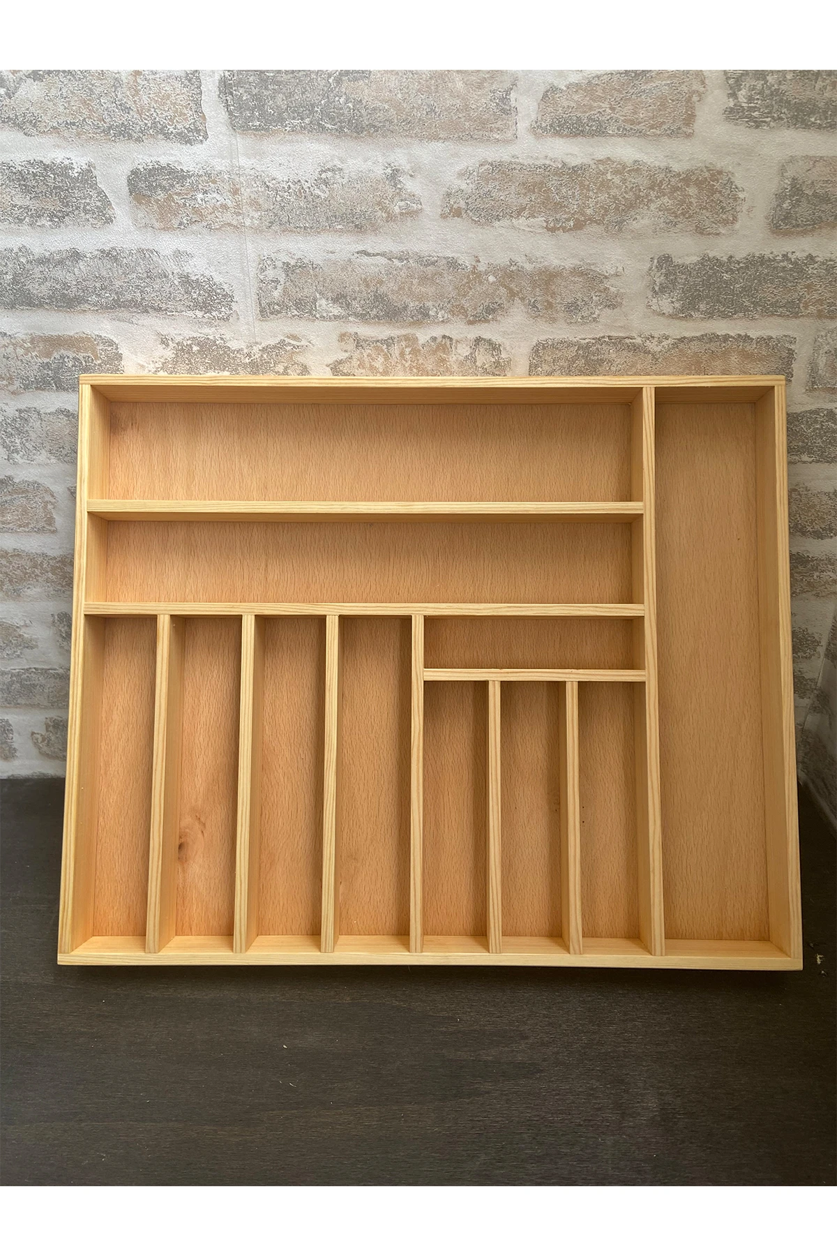 55×45 Cm Ayfiwood Ahşap Kaşıklık Çekmece İçi Yemek Takımı Ve Servis Gereçleri Düzenleyici Organizer