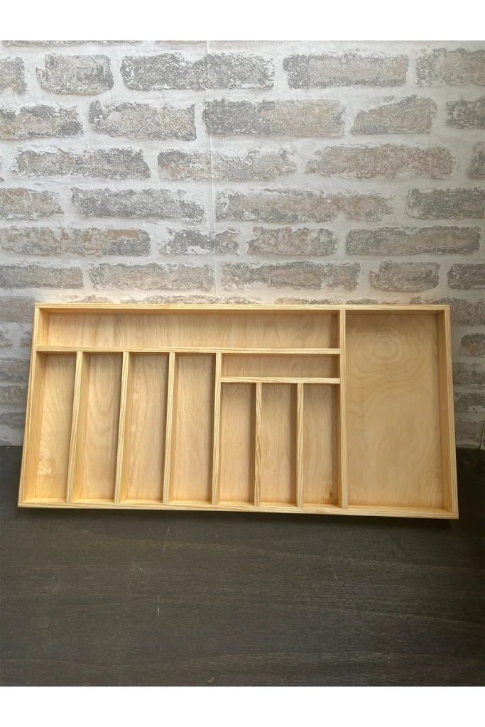 70×35 Cm Ayfiwood Ahşap Kaşıklık Çekmece İçi Yemek Takımı Ve Servis Gereçleri Düzenleyici Organizer