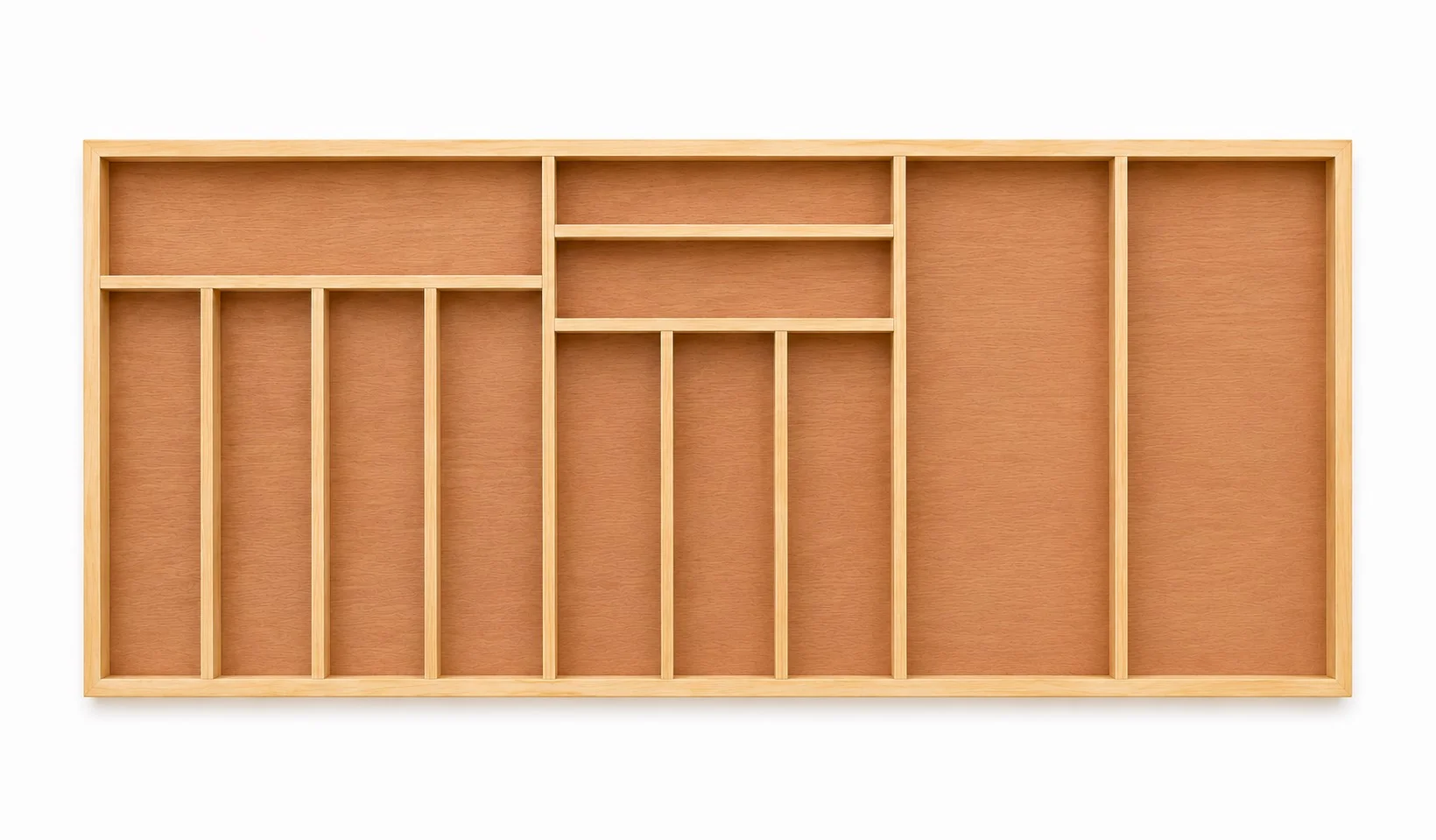 80×35 cm Ahşap Kaşıklık Çekmece İçi Organizer Doğal Ahşap Mutfak Düzenleyici Bölmeleri ve Ahşap İşçilik Detayı