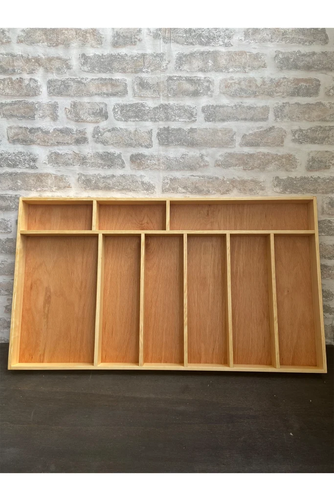 80×45 Cm Ayfiwood Ahşap Kaşıklık Çekmece İçi Kepçe Maşa Ve Servis Gereçleri Düzenleyici Organizer