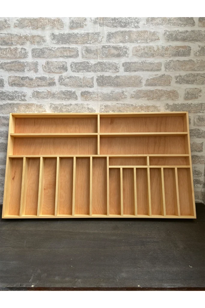 80×45 Cm Ayfiwood Ahşap Kaşıklık Çekmece İçi Yemek Takımı Ve Servis Gereçleri Düzenleyici Organizer