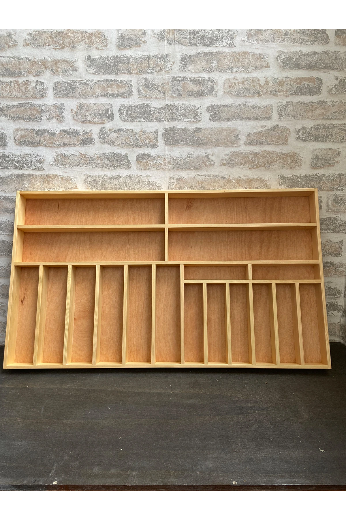 80×45 Cm Ayfiwood Ahşap Kaşıklık Çekmece İçi Yemek Takımı Ve Servis Gereçleri Düzenleyici Organizer