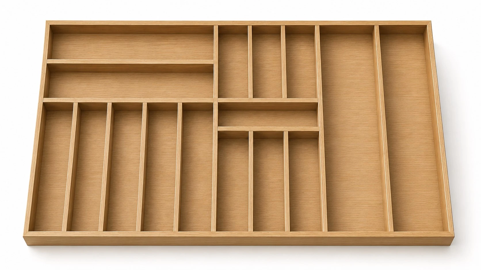 85×46 cm Ahşap Kaşıklık Çekmece İçi Organizer Doğal Ahşap Mutfak Düzenleyici Bölmeleri ve Ahşap İşçilik Detayı