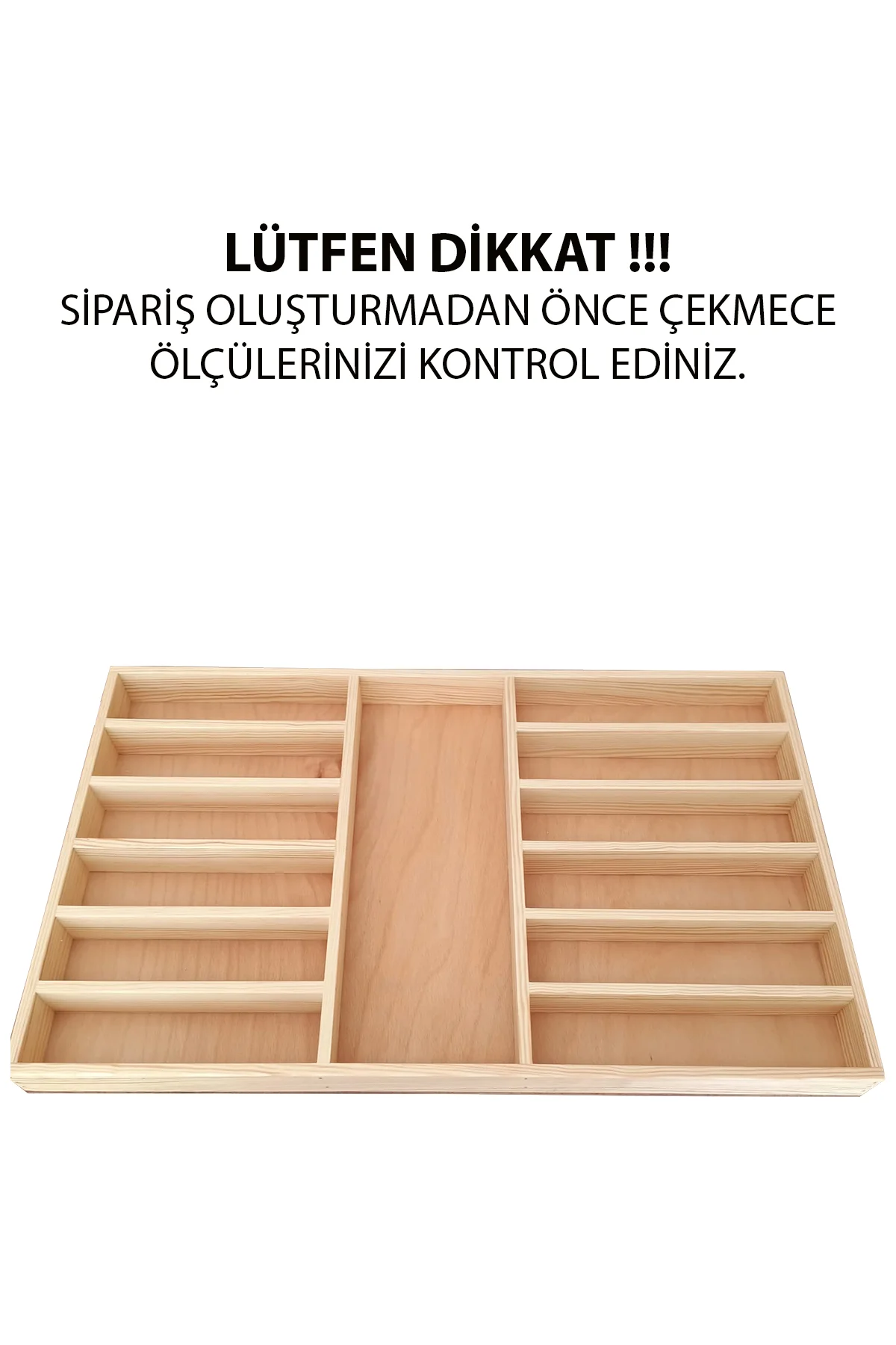 65 X 40 Cm Ayfiwood Ahşap Kaşıklık Çekmece İçi Yemek Takımı Ve Servis Gereçleri Düzenleyici Organizer