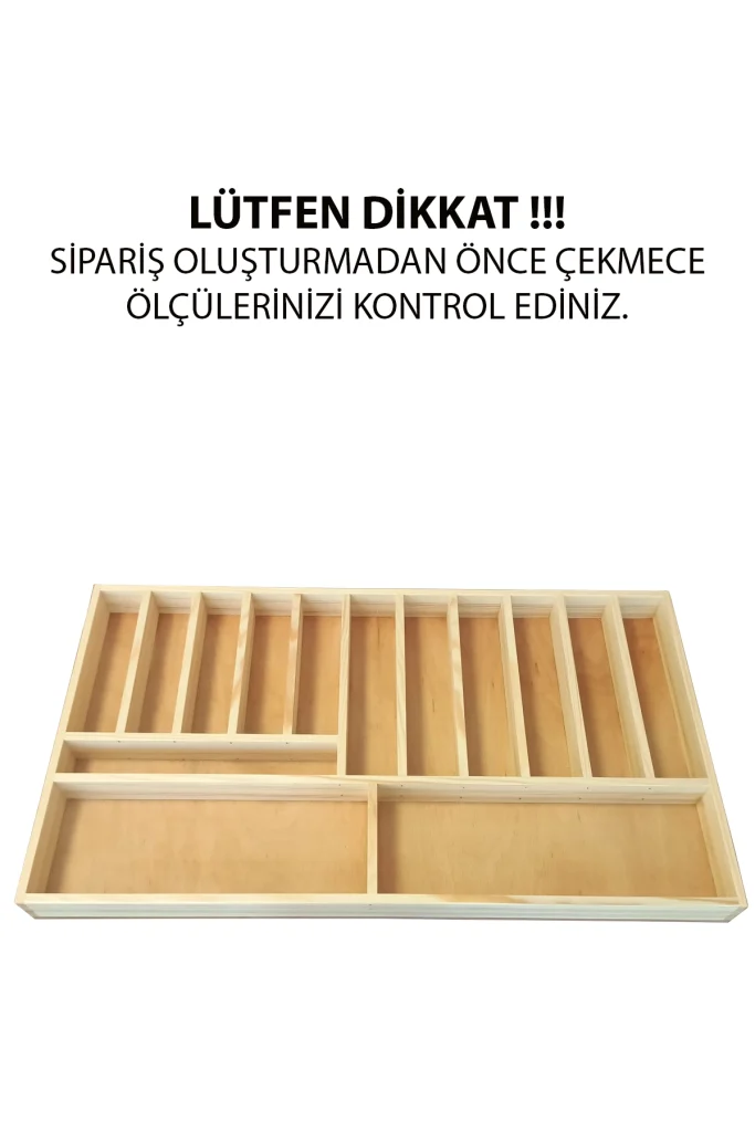 70×40 Cm Ayfiwood Ahşap Kaşıklık Mutfak Çekmecesi Kaşıklık ve Servis Gereçleri Düzenleyici