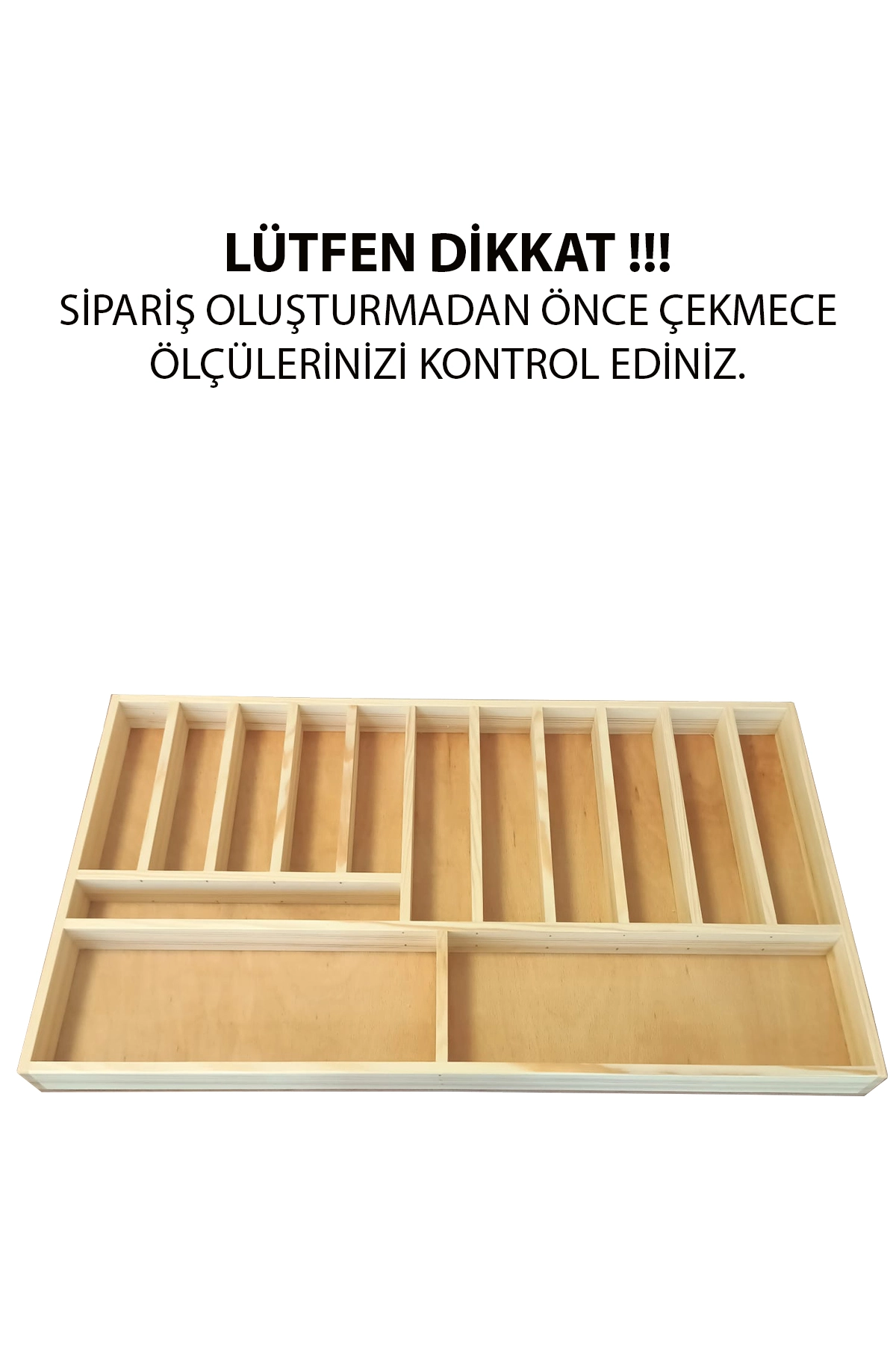 70×40 Cm Ayfiwood Ahşap Kaşıklık Mutfak Çekmecesi Kaşıklık ve Servis Gereçleri Düzenleyici