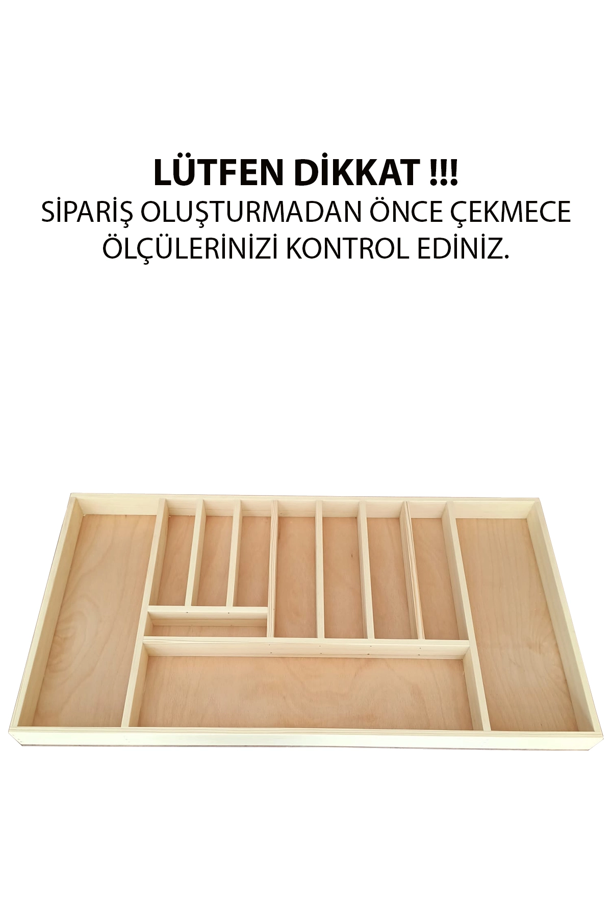 75 X 40 Cm Ayfiwood Ahşap Kaşıklık Çekmece İçi Yemek Takımı Ve Servis Gereçleri Düzenleyici Organizer
