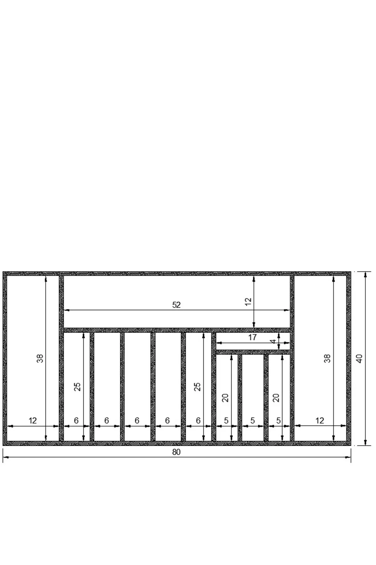 80X40 Cm Ahşap Kaşıklık Bölme Detayları ve Masif Ahşap İşçiliği