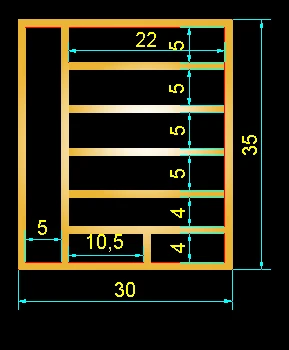 30×35 ayfiwood Kaşıklık Çekmece Içi Doğal Ahşap 8 Bölmeli Kaşık, Çatal, Bıçak Organizer Mutfak Çekmecesi Düzenleyici Farklı Açıdan Görünüm