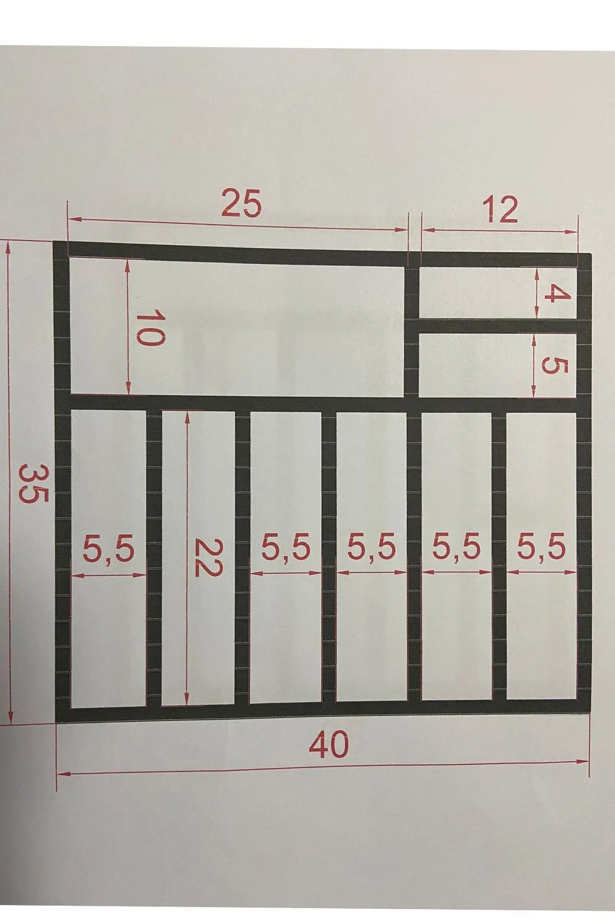40×35 ayfiwood Kaşıklık Çekmece Içi Doğal Ahşap 9 Bölmeli Kaşık, Çatal, Bıçak Organizer Bölmeleri ve Ahşap İşçilik Detayı