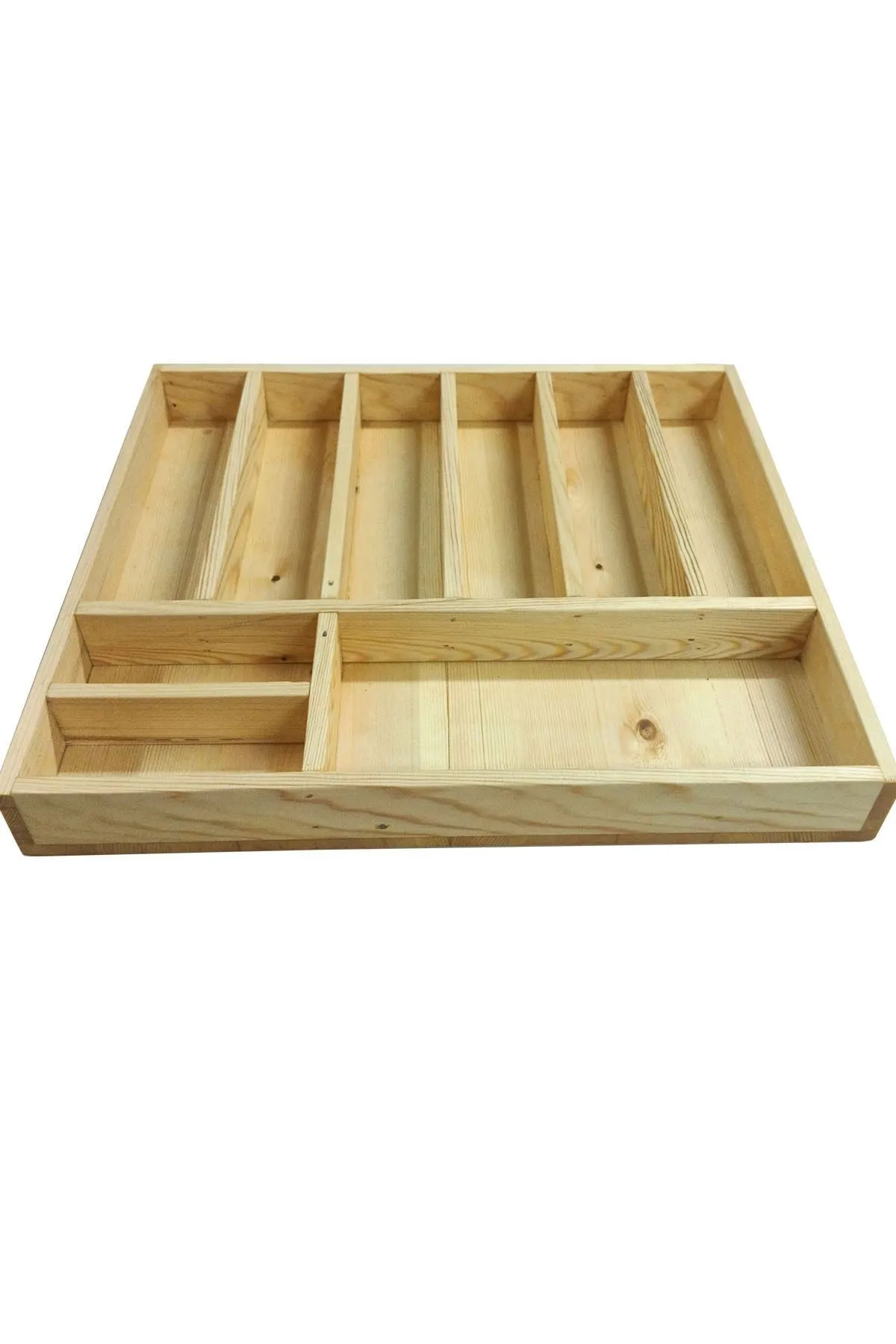40×35 ayfiwood Kaşıklık Çekmece Içi Doğal Ahşap 9 Bölmeli Kaşık, Çatal, Bıçak Organizer - Detay Görsel 7