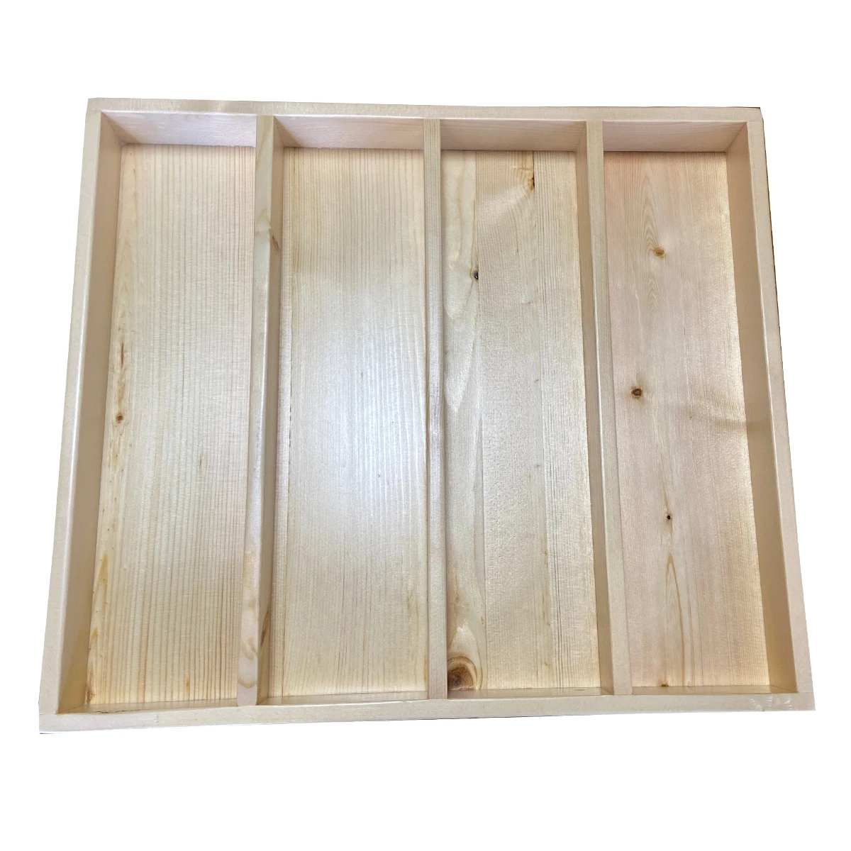 40×35 Kepçelik Çekmece Içi Doğal Ahşap 4 Bölmeli Kepçe,Tahta Kaşık,Maşa, Organizer Bölmeleri ve Ahşap İşçilik Detayı