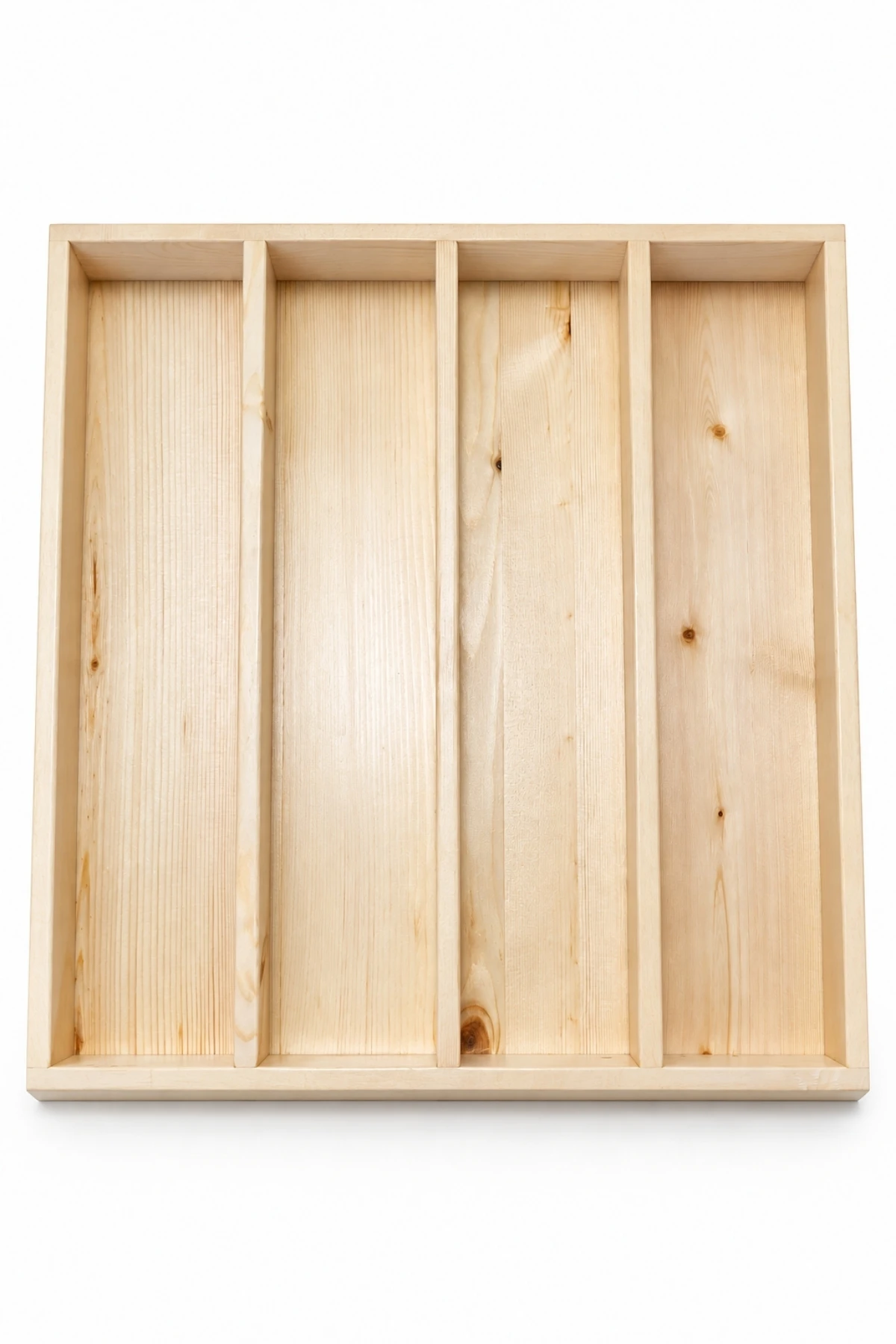 40×35 Kepçelik Çekmece Içi Doğal Ahşap 4 Bölmeli Kepçe,Tahta Kaşık,Maşa, Organizer
