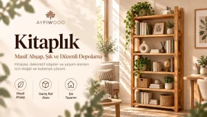 Kitaplık Rehberi: Masif Ahşap Kitaplıklarla Düzenli, Doğal ve Yaşayan Mekânlar